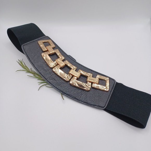 Ardene black and gold belt - Picture 1 of 6